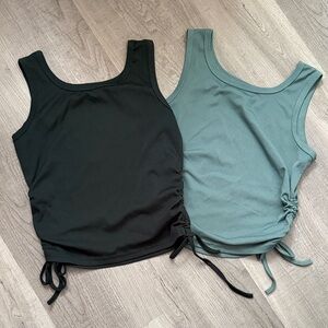 Two Shein Cinched Tank Tops Size Medium